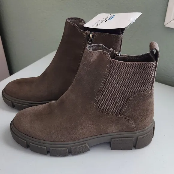 🌸 Aqua College Womens Suede Waterproof Chelsea Boots 6.5M