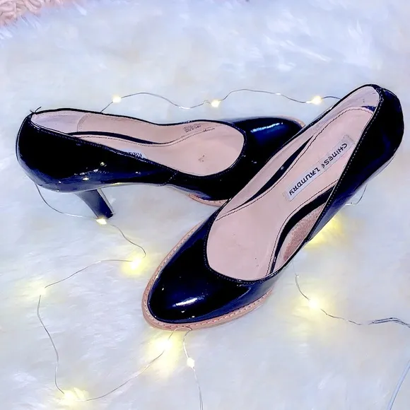 » Chinese Laundry « Sexy Black Patent Leather Pumps, Round-Toe Rubber Soles, 9M
