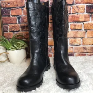 🍀🌸 Coach Black Valentine Leather Boots🌸🍀