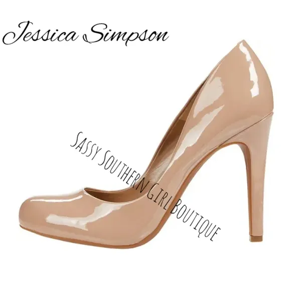 ⭐🆕 Jessica Simpson nude patent leather pumps
