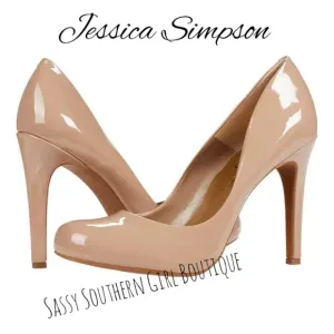 ⭐🆕 Jessica Simpson nude patent leather pumps