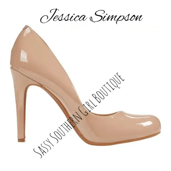 ⭐🆕 Jessica Simpson nude patent leather pumps