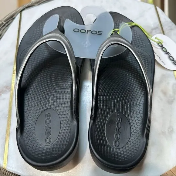 🔥 OOFOS OOLALA Luxe Recovery Calypso Sandal Fipflop Size 6 EU 37
