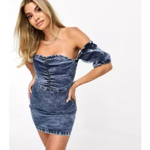 🆕️ Parisian Denim Bardot Dress