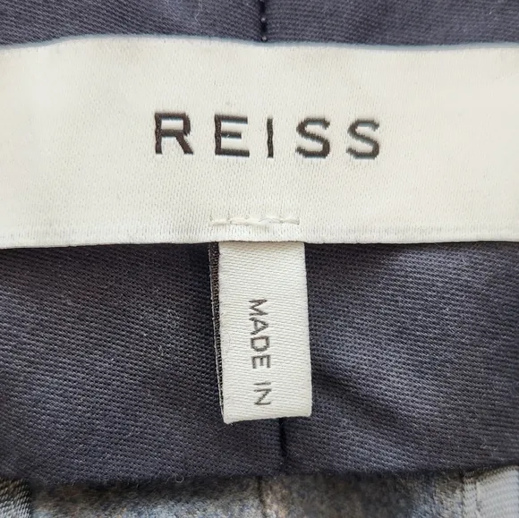 || REISS || Glover dress pants, wool, slim fit, blue plaid, men's, 30x34