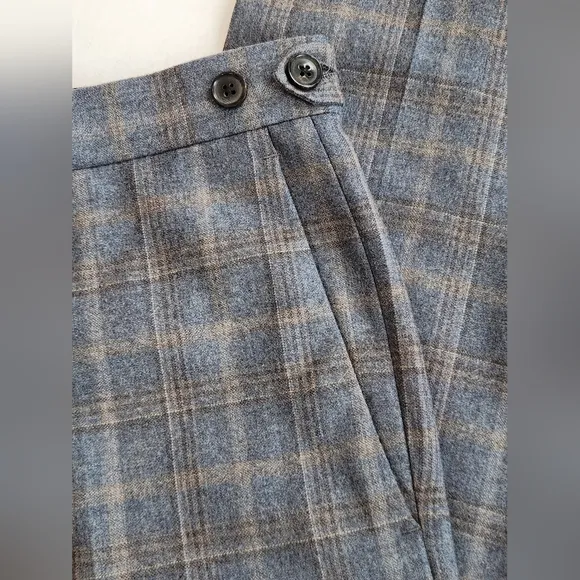 || REISS || Glover dress pants, wool, slim fit, blue plaid, men's, 30x34
