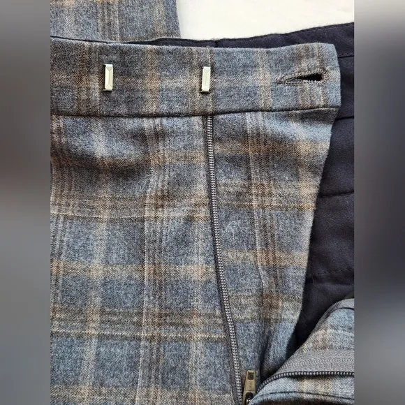 || REISS || Glover dress pants, wool, slim fit, blue plaid, men's, 30x34
