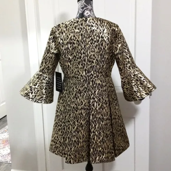 🆕️ 🐆Tuckernuck🐆 - Gold Leopard Mel Dress