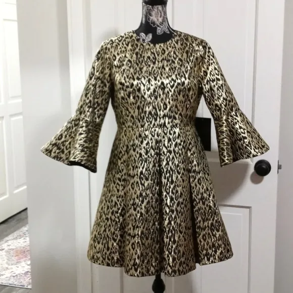 🆕️ 🐆Tuckernuck🐆 - Gold Leopard Mel Dress