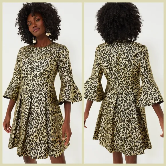 🆕️ 🐆Tuckernuck🐆 - Gold Leopard Mel Dress