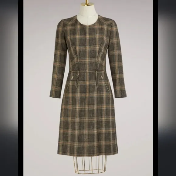 《 Vanessa Bruno 》Feminine Fitted Plaid Dress