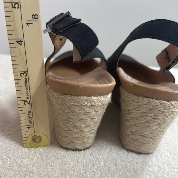 🍓 Vionic Women’s Coralina Comfort Wedge Slingback Espadrilles Size 10 Black