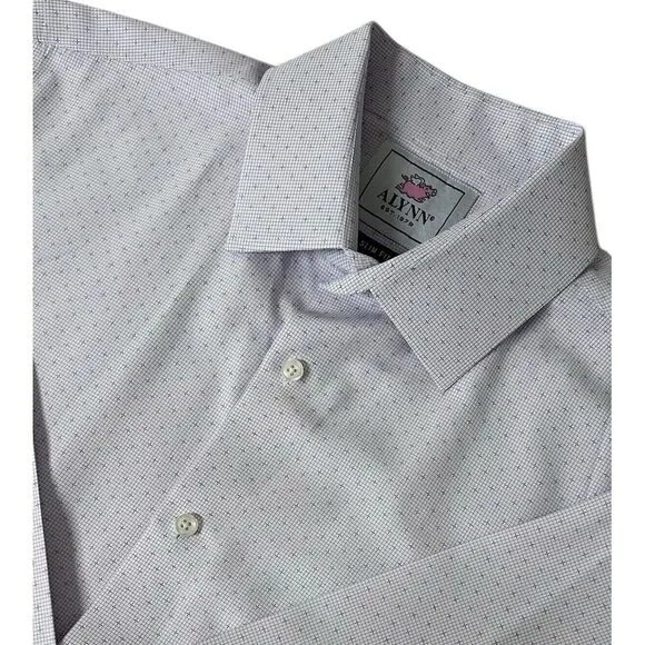 $150‎ ALYNN Mens Evan Slim Fit Purple Dress Shirt Button Up Sz L