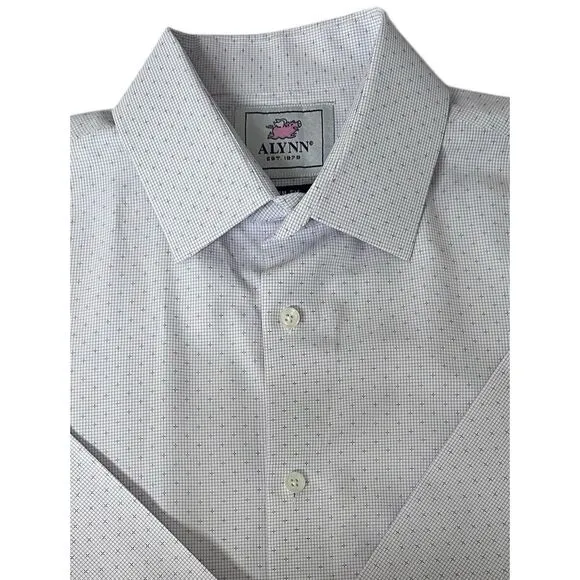 $150‎ ALYNN Mens Evan Slim Fit Purple Dress Shirt Button Up Sz L