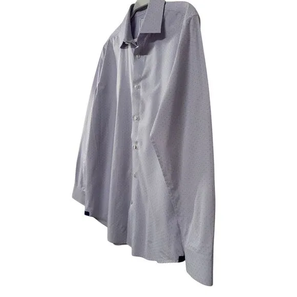 $150‎ ALYNN Mens Evan Slim Fit Purple Dress Shirt Button Up Sz L