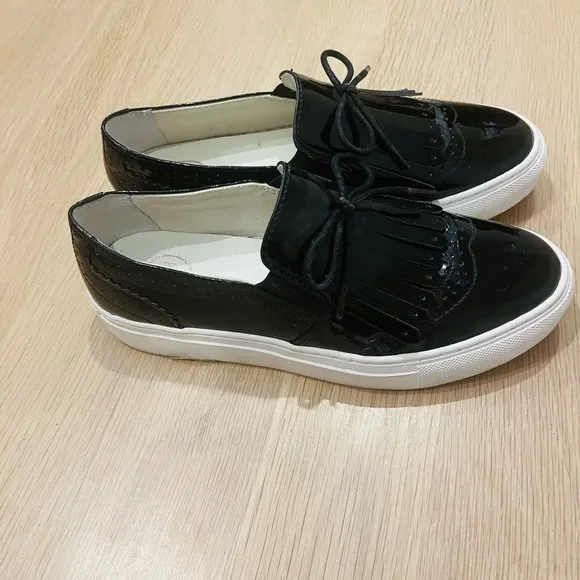1901 Nordstrom's Kiltie Black Patent Leather Sneaker
