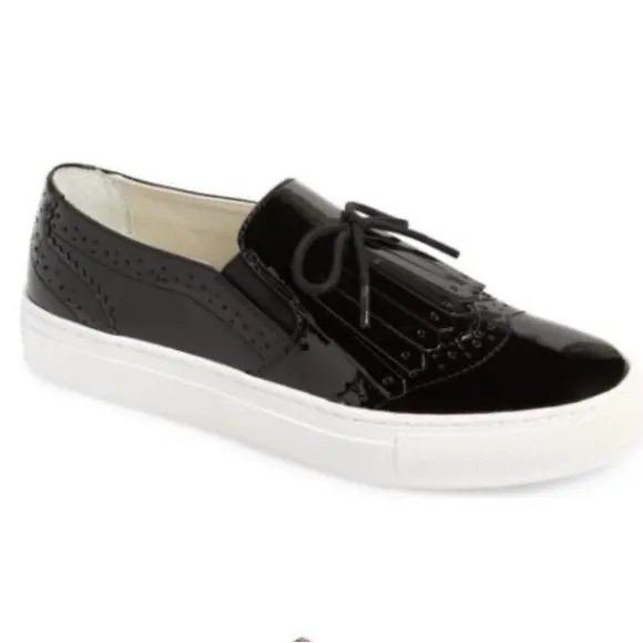 1901 Nordstrom's Kiltie Black Patent Leather Sneaker