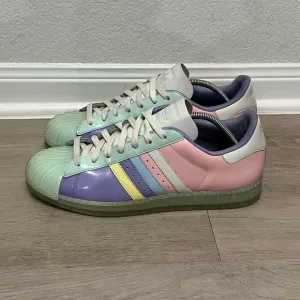 2008 Adidas Superstar 1 Clear Patent Leather Pastel 'Easter' Shoes Men's Size 12