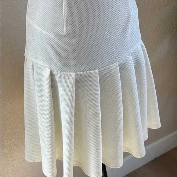 $228 Torn by Ronny Kobo Luxury Gina White Cap Sleeved Tennis Styled Dress 0060