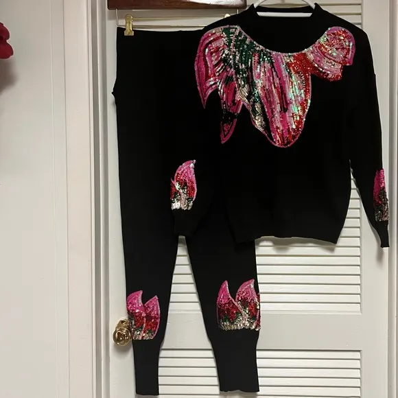2PC Knit Sequins Gem! NEW!!!