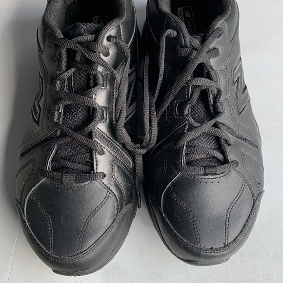 375 New‎ Balance Slip Resistant Black Leather Shoes Men’s Size 10.5