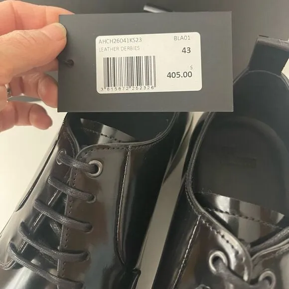 $425 The Kooples Men’s patent leather shoes NIB Size 43