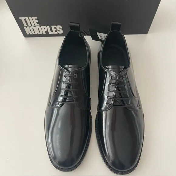 $425 The Kooples Men’s patent leather shoes NIB Size 43