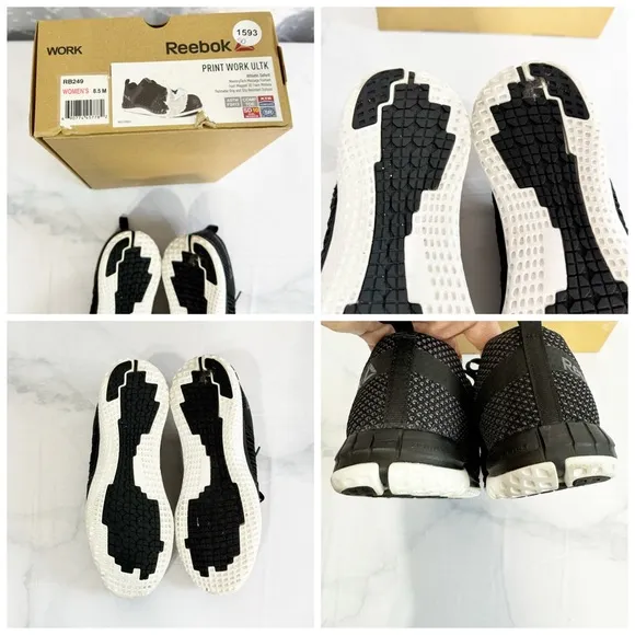533. Reebok Men’s Print Work Ultk Black Safety Shoes Size 6.5 M RB249