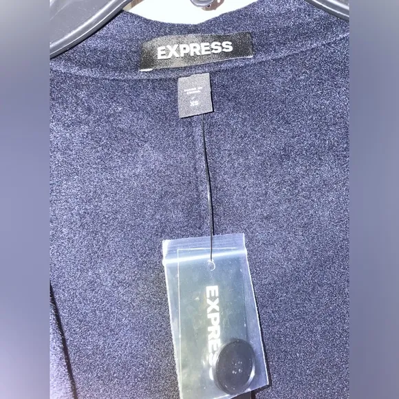 89. Express Slim Solid Blue Wool-Blend Hand Finished Blazer
