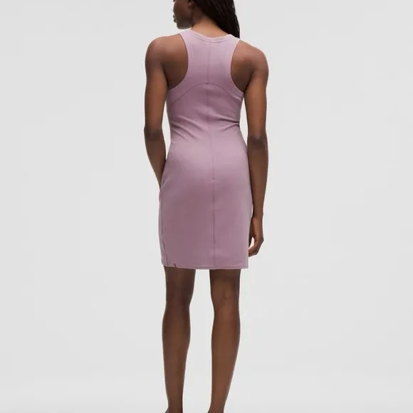 (A12) Ribbed Softstreme Slim-Fit Tank Dress, Size 8, Color Lavender Lux, NWT