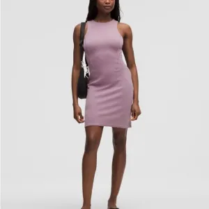 (A12) Ribbed Softstreme Slim-Fit Tank Dress, Size 8, Color Lavender Lux, NWT
