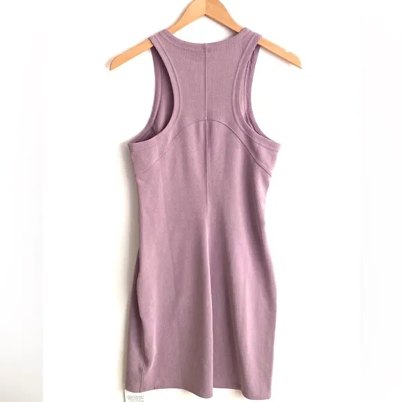 (A12) Ribbed Softstreme Slim-Fit Tank Dress, Size 8, Color Lavender Lux, NWT