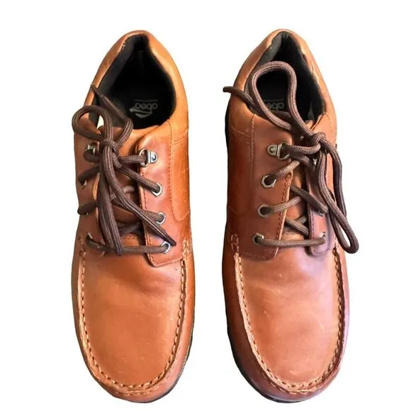 Abeo Rayburn Slip Resistant Shoes Brown Leather Casual Oxfords Mens Sz 12