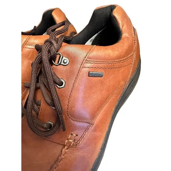 Abeo Rayburn Slip Resistant Shoes Brown Leather Casual Oxfords Mens Sz 12