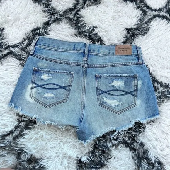 Abercrombie and Fitch Crystal Denim Jean Shorts