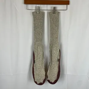 Acorn Mens Original Sock Gray Ragg Wool Cloud Cushion Comfort Slippers Size 9-10