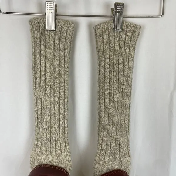 Acorn Mens Original Sock Gray Ragg Wool Cloud Cushion Comfort Slippers Size 9-10