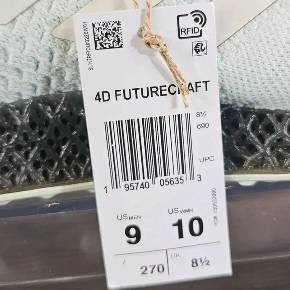 Adidas 4D Futurecraft Running Linen Green Shoe GX6603 - Men's Size 9