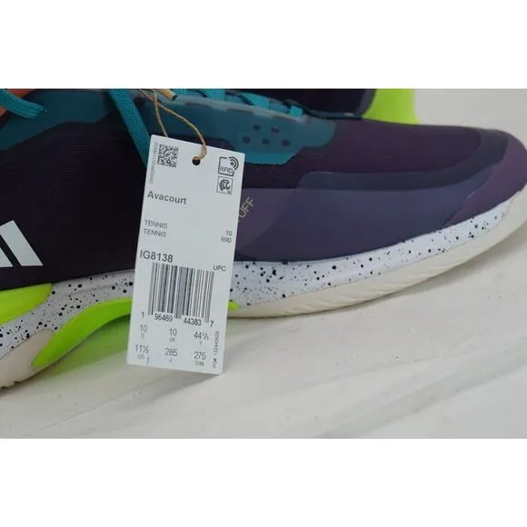 Adidas Avacourt Men Shoes Size 11.5, Color: Shadow/Violet/Lemon