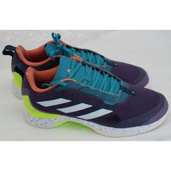 Adidas Avacourt Men Shoes Size 11.5, Color: Shadow/Violet/Lemon