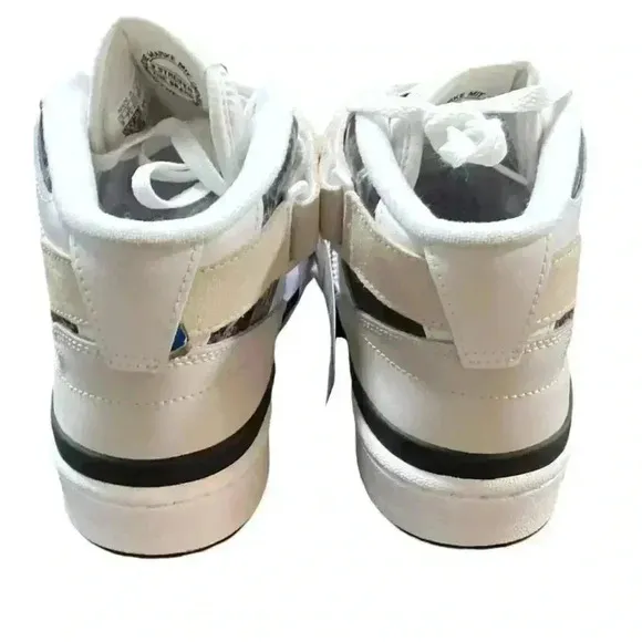 Adidas Basketball Shoe Women 10 White Black Marble Forum Mid Lace Up Sneaker NEW