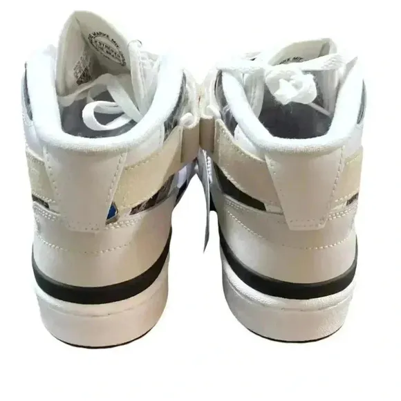 Adidas Basketball Shoes Women 9 White Black Marble Forum Mid Lace Up Sneaker NEW