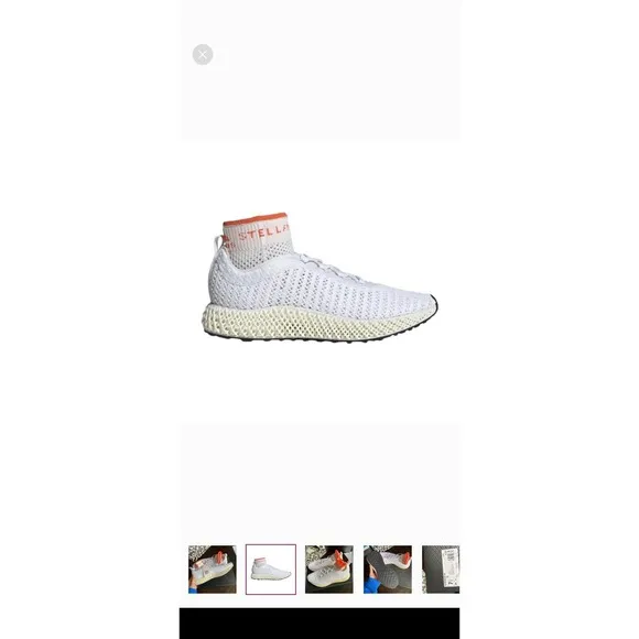 Adidas by‎ Stella McCartney Alphaedge 4D Printed Running Sneakers White Shoes