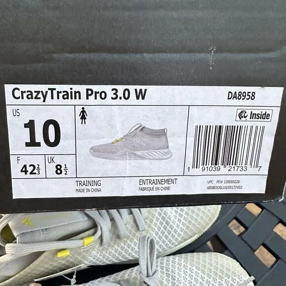 Adidas CrazyTrain Pro 3.0 Triple Grey Women's Training Shoes DA8958 Size 10