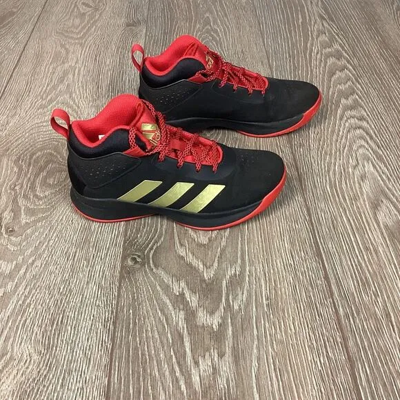 Adidas Cross Em Up‎ 5K Kids Basketball Shoes Youth Size 3.5  Sneakers Black Red