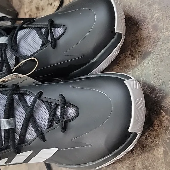 Adidas Cross Em Up Select J Wide Youth Black and Gray Sneakers Sz 6.5