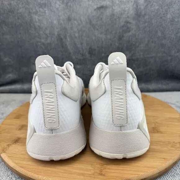 Adidas Dropset 2 Shoes Womens Size 9.5 White Gray Lifting Gym Workout Sneakers