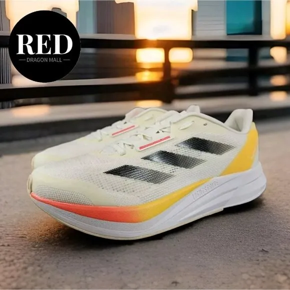 Adidas Duramo Speed M Ivory Core Black Red Running Shoes IE5477 - Men's Size 8.5