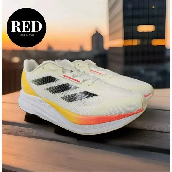 Adidas Duramo Speed M Ivory Core Black Red Running Shoes IE5477 - Men's Size 8.5