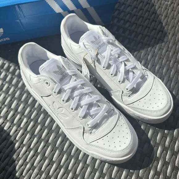 Adidas Forum Bold Women's Athletic Flatform Shoes Triple White FY9042 Size 10